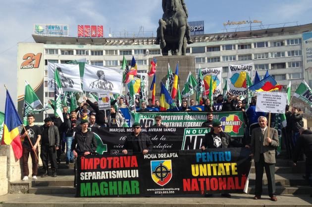protest xenofobie maghiari vatra romaneasca lugoj