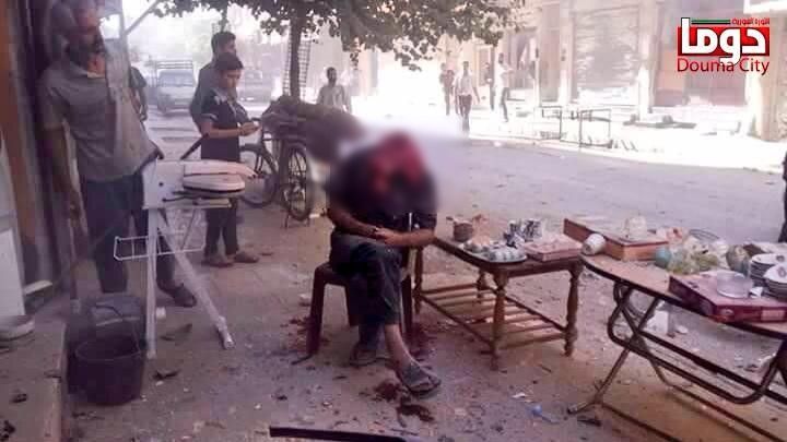 barbat cap explodat siria la cafea